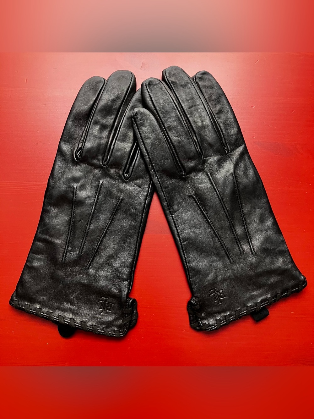 Ralph Lauren Black Leather Gloves